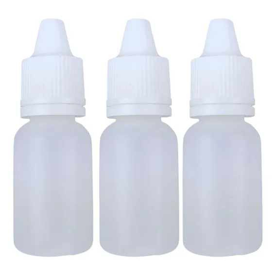 100 Frascos Plástico De 10ml Conta Gotas Tampa Lacre Foto 1