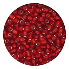 100 Gr Miçanga Cristal Vermelha Clara 6/0 4mm Guia Comprimento 4 Mm Cor Vermelho Foto  mini 1