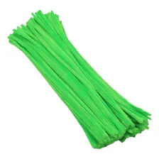 100 Haste Chenille - Limpador Cachimbo Colorido - 6mm X 30cm Cor Verde Foto mini 3