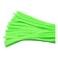 100 Haste Chenille - Limpador Cachimbo Colorido - 6mm X 30cm Cor Verde Foto mini 4