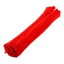 100 Haste Chenille - Limpador Cachimbo Colorido - 6mm X 30cm Cor Vermelho Foto mini 1