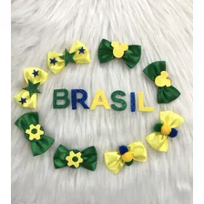 100 Lacinhos Pet M Brasil Bola Copa Cor Variados Sortidos Foto mini 2