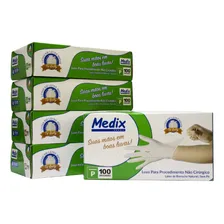 100 Luvas Latex Descartáveis Antiderrapantes Medix Tamanho P Foto mini 3