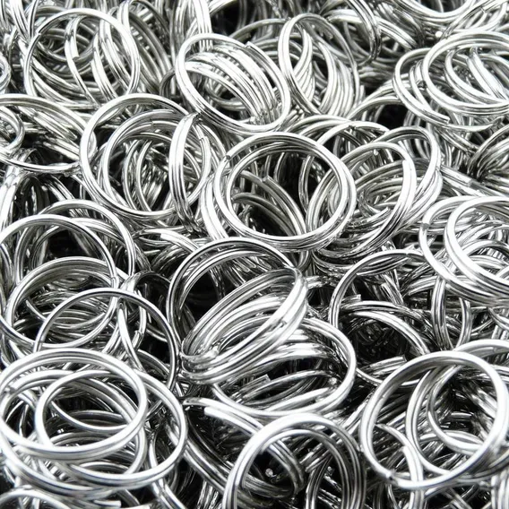 100 Mini Argolas Para Chaveiro - 10mm - Menor Preço! Foto 1