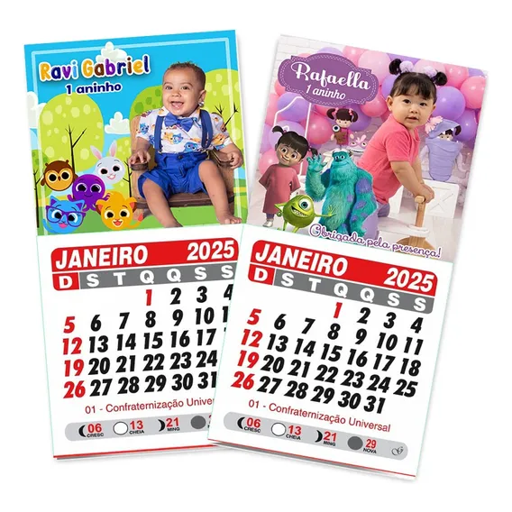 100 Mini Calendário Personalizados Anual! Sua Logo Foto 1