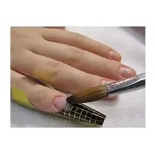 100 Molde Adesivo Para Alongamento E Porcelana Unhas Coração Cor Dourado Foto mini 3