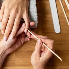 100 Palitos Para Unhas Manicure Bambu Dois Lados Pontiagudos Foto mini 4