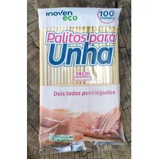 100 Palitos Para Unhas Manicure Bambu Dois Lados Pontiagudos Foto mini  2