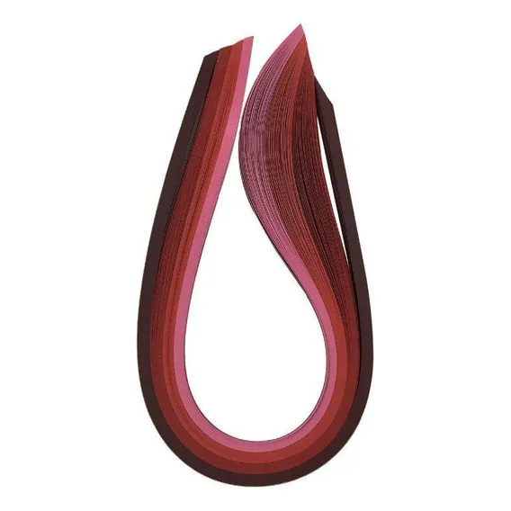 100 Papel Para Quilling - Tons Vermelho Foto 1