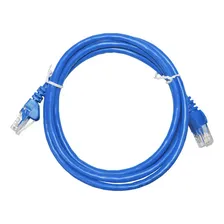 100 Pç Patch Cord Rj45 Cat.6 - 1,5m - Cor Azul - Lan Network Foto  mini 1