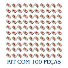 100 Pcs Botão Chave Toque Micro Botão Smd 2 Pinos 3x6x2,5mm Foto mini  3