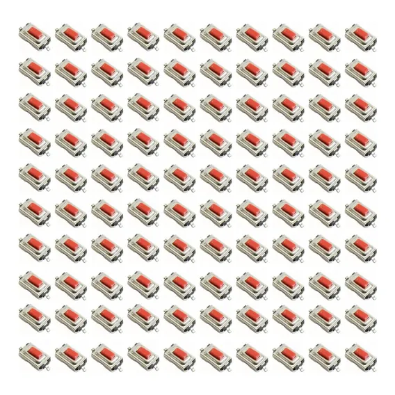 100 Pcs Botão Chave Toque Micro Botão Smd 2 Pinos 3x6x2,5mm Foto 1
