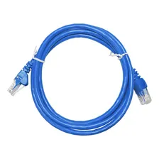 100 Peças Patch Cord Cat6 Azul Cabo Rede Utp Flexível 1,5m Foto mini 1