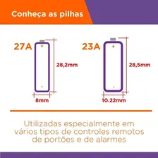 100 Pilhas Bateria 23a 12v A23 Alcalina Elgin 2 Caixas Foto mini 3
