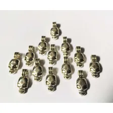 100 Pingentes Caveira De Metal Ferro Níquel 7x16mm Foto mini  2