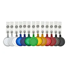 100 Porta Crachá Retrátil Roller Clip Branco Leitoso Foto mini  3