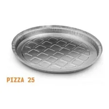 100 Prato De Aluminio Pizza 25cm - Mello Cor Cinza Liso Foto  mini 1