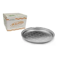 100 Prato De Aluminio Pizza 25cm - Mello Cor Cinza Liso Foto mini  2