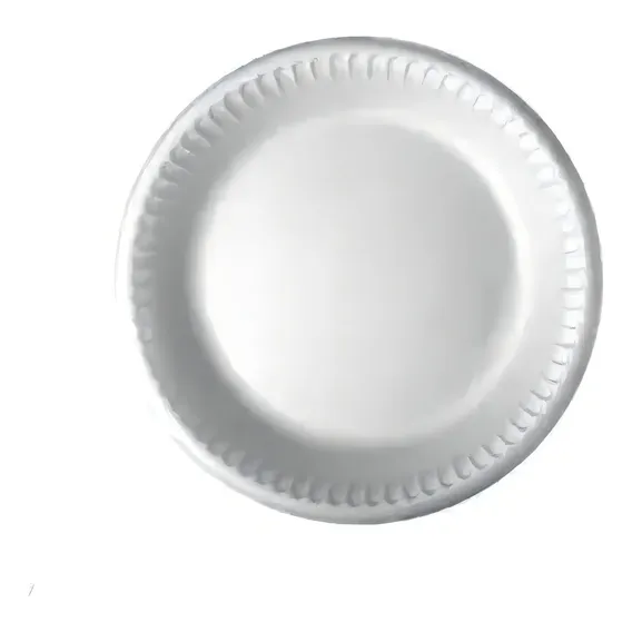100 Prato Isopor Descartável Refeição 26cm C/ 100 Un Foto 1