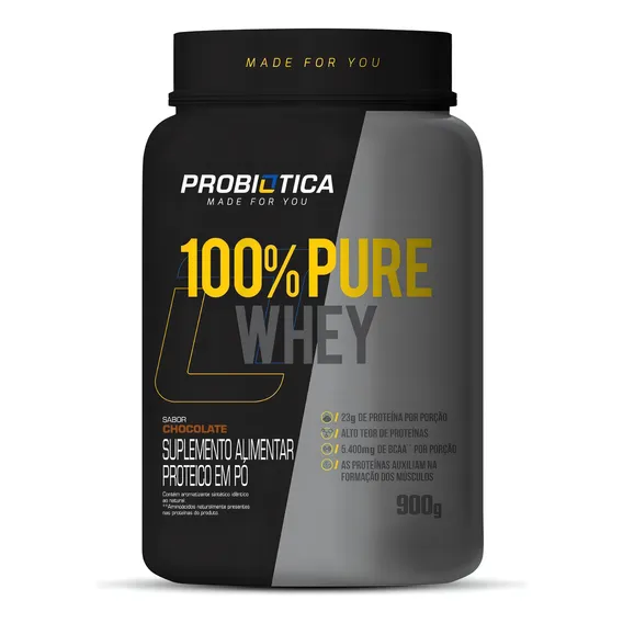 100% Pure Whey Probiotica 900g - Chocolate Foto 1