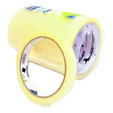 100 Rolos De Fita Adesiva Transparente Durex 12x50 Foto mini 1