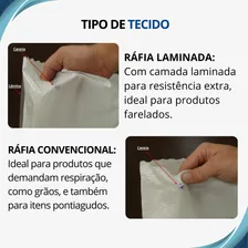 100 Saco De Ráfia 50x75 Convencional Entulho Construção Cor Branco Foto mini 3