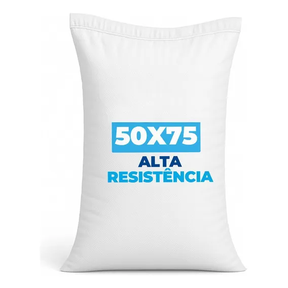 100 Saco De Ráfia 50x75 Convencional Entulho Construção Cor Branco Foto 1