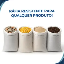 100 Saco De Ráfia 50x80 Convencional Entulho Reciclagem Cor Branco Foto mini 2