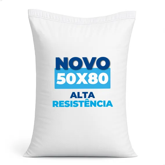 100 Saco De Ráfia 50x80 Convencional Entulho Reciclagem Cor Branco Foto 1