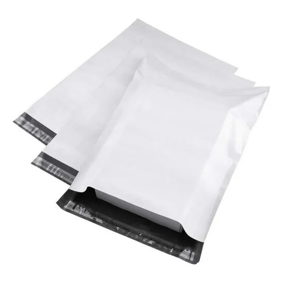 100 Saco Envelope De Segurança Branco Saco Ecommerce 15x25cm Foto 1