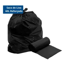 100 Sacos Lixo 60l Volume Médio Resistente Descartável Foto  mini 1