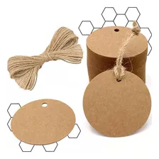 100 Tags Personalizadas Kraft Feito A Mão Com Muito Amor Foto mini 4