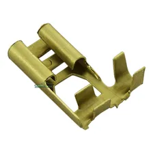 100 Terminal Conector Bandeira 6,3mm Terminal De Canto Foto mini 2