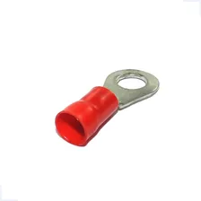 100 Terminal Pré-isolado Anel 0,5-1,5mm Vermelho Furo 5,3mm Foto mini  2