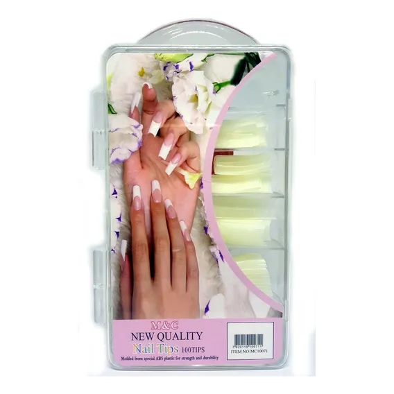 100 Tips Estileto Unhas De Gato Stiletto Acrigel Postiça Uv Estiletto Transparente Foto 1