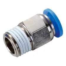 100 Un Conexão Reta Macho Pneumática 10x3/8 Npt Foto  mini 1