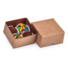 100 Un Forminha De Doce Kraft Brigadeiro Gourmet Petalas Cor Marrom Foto mini 3
