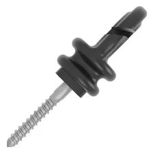 100 Und. Isolador Anel Cerca Elétrica Gancho Afastador Preto Foto mini 2