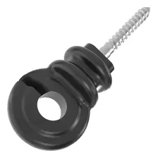 100 Und. Isolador Anel Cerca Elétrica Gancho Afastador Preto Foto mini 4