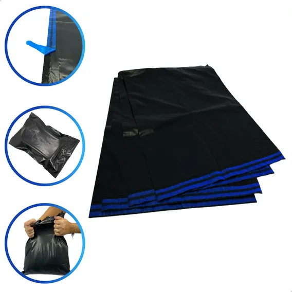 100 Und Saco Preto Inviolável C/ Lacre 19x25 Full Foto 1