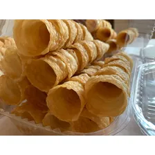 100 Uni Canudos Para Rechear, Canudinhos Fritos Sem Recheio Foto mini  3