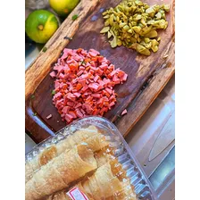 100 Uni Canudos Para Rechear, Canudinhos Fritos Sem Recheio Foto mini  2