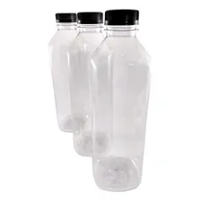100 Unidades Garrafa Pet Grande 1000ml Transparente Quadrada Foto mini  2