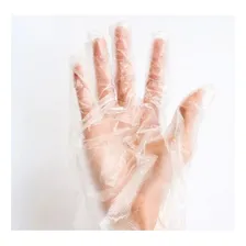 100 Unidades Luvas Plástica Descartável Cor Transparente Foto mini 1