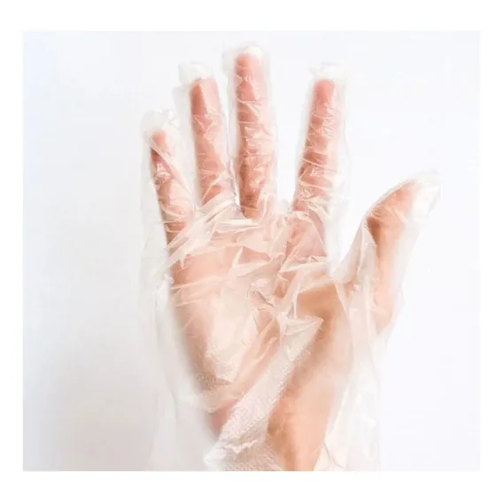 100 Unidades Luvas Plástica Descartável Cor Transparente Foto 1