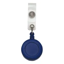 100 Unidades Porta Crachá Retrátil Roller Clip Azul Foto mini 1
