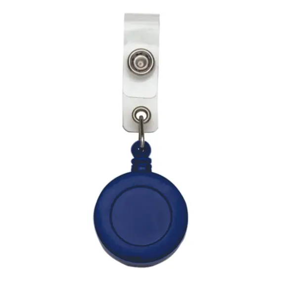 100 Unidades Porta Crachá Retrátil Roller Clip Azul Foto 1