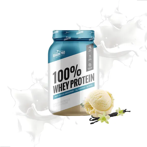 100% Whey Protein Baunilha 900g - Shark Pro Foto 1