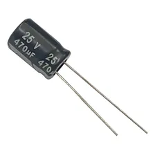 100 X Capacitor Eletrolitico 470uf X 25v 470x25v 105 Graus Foto mini 1