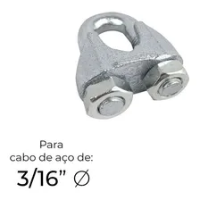 100 X Grampo Cabo De Aço 3/16 Presilha Clips Cerca Elétrica Foto mini 2